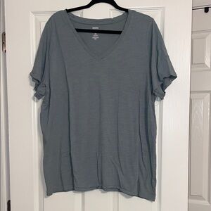 Sonoma Women's V-Neck Short Sleeve Tee - Slate Blue